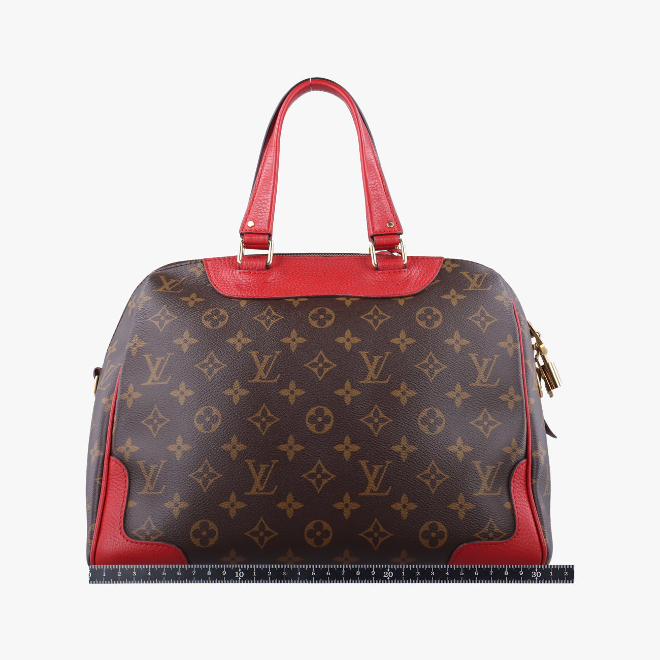 Pre-owned Louis Vuitton RETIRO PM brown×CERISE Monogram Canvas×calf leather M40546 shoulderbag | stylenewstar