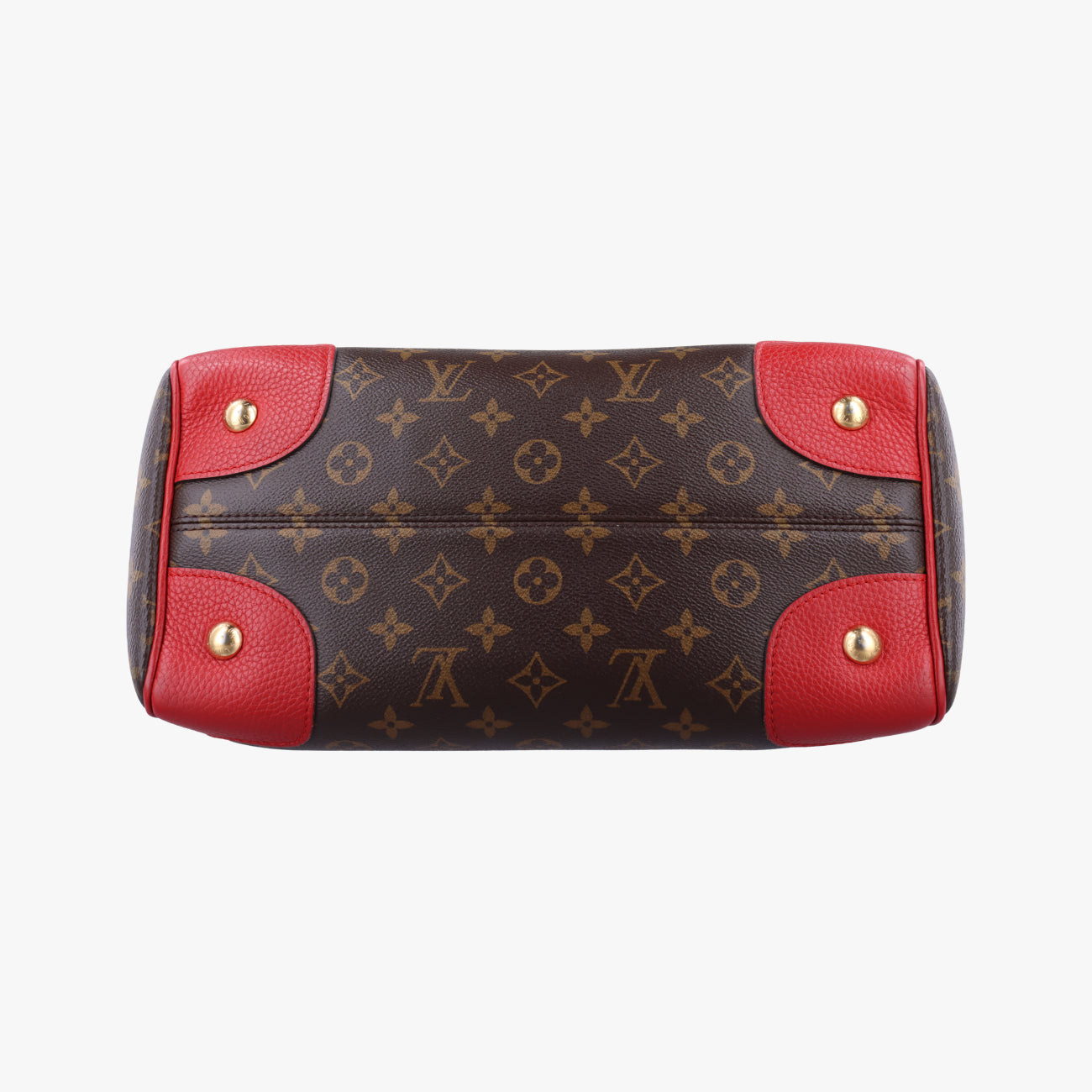Pre-owned Louis Vuitton RETIRO PM brown×CERISE Monogram Canvas×calf leather M40546 shoulderbag | stylenewstar