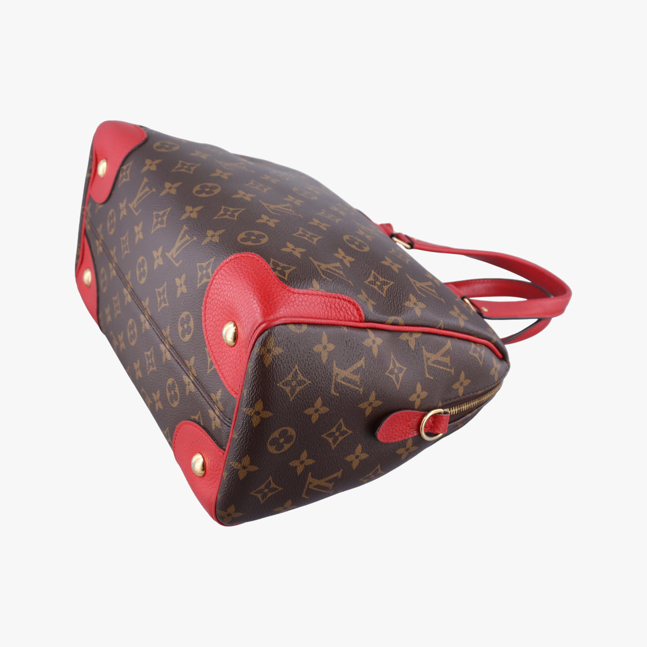 Pre-owned Louis Vuitton RETIRO PM brown×CERISE Monogram Canvas×calf leather M40546 shoulderbag | stylenewstar