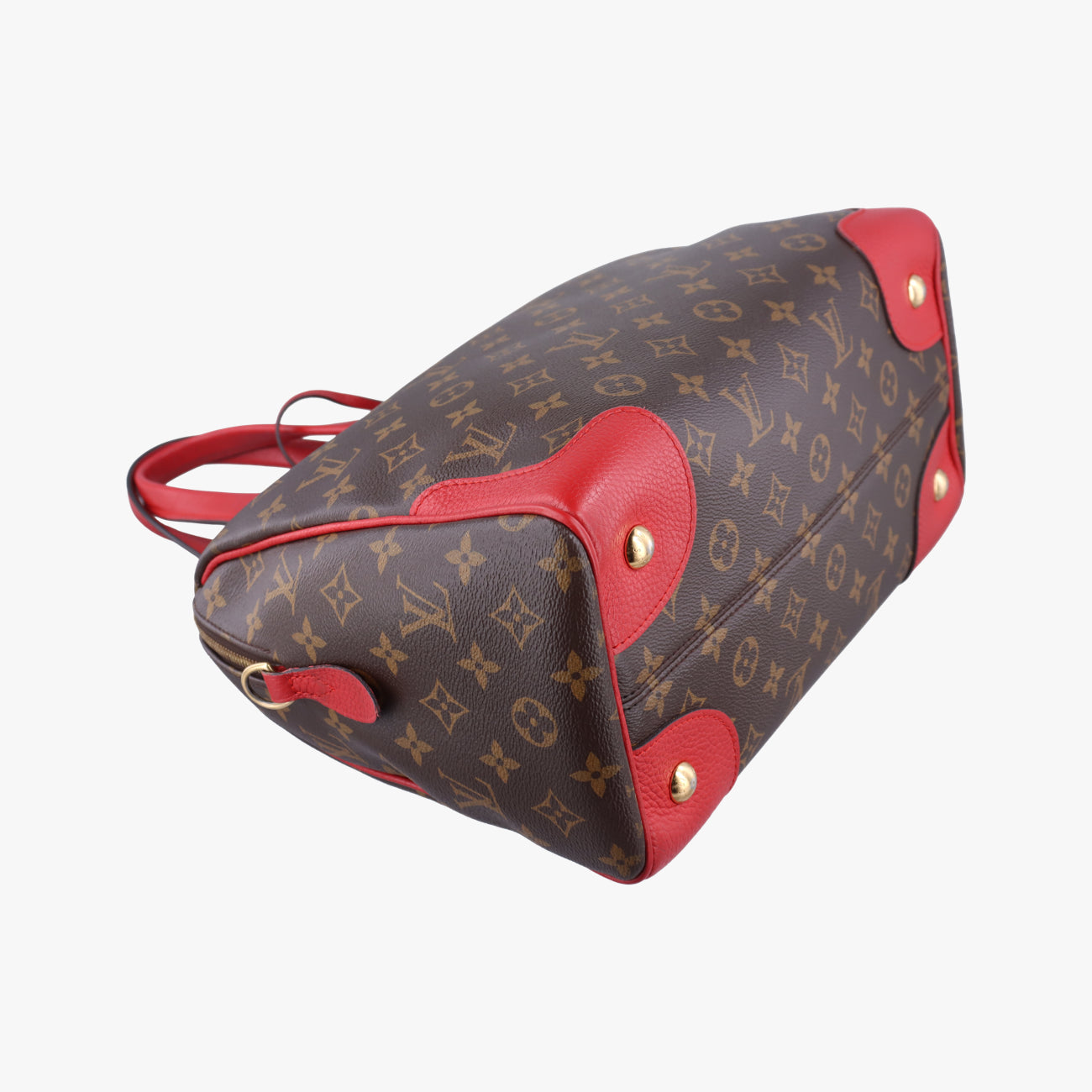 Pre-owned Louis Vuitton RETIRO PM brown×CERISE Monogram Canvas×calf leather M40546 shoulderbag | stylenewstar
