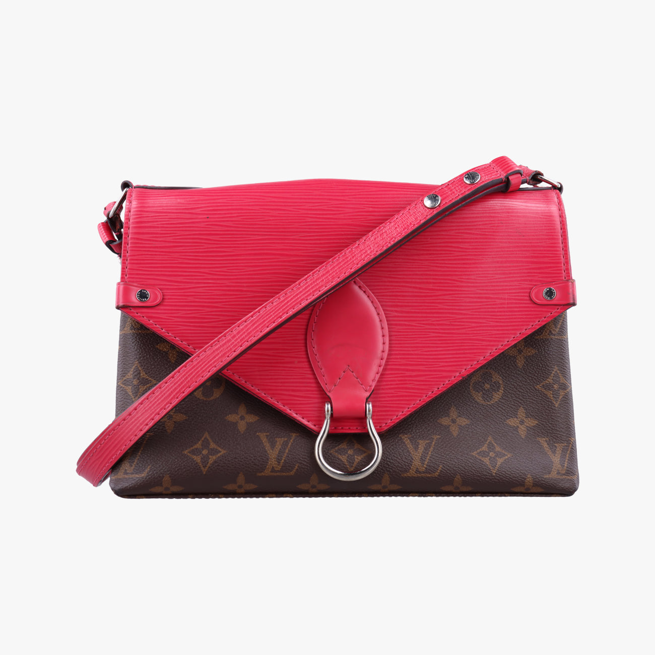 Pre-owned Louis Vuitton Saint Michel Freesia Monogram/Brown x Freesia Monogram Canvas×epi M43578 shoulderbag | stylenewstar