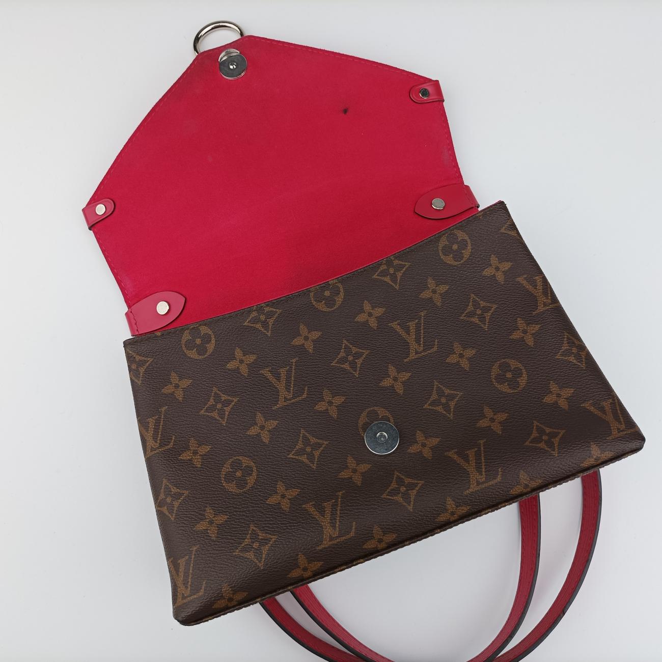 Pre-owned Louis Vuitton Saint Michel Freesia Monogram/Brown x Freesia Monogram Canvas×epi M43578 shoulderbag | stylenewstar