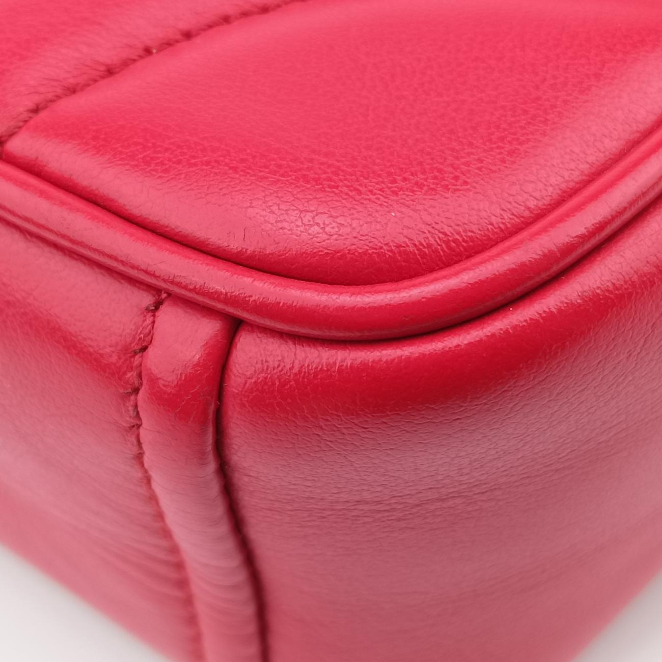 Pre-owned Prada Diagramme Red leather 1BH084 shoulderbag | stylenewstar