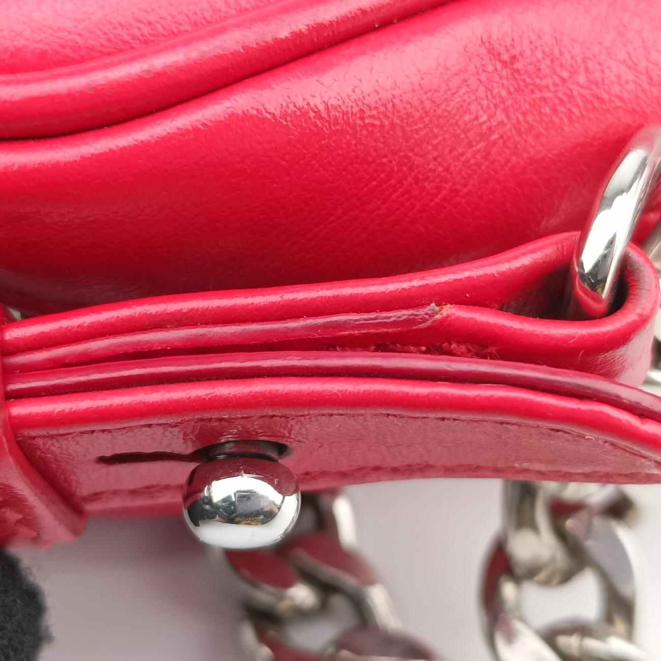 Pre-owned Prada Diagramme Red leather 1BH084 shoulderbag | stylenewstar