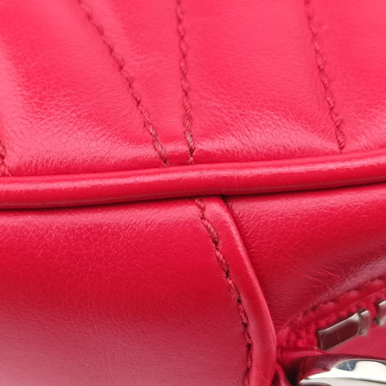 Pre-owned Prada Diagramme Red leather 1BH084 shoulderbag | stylenewstar