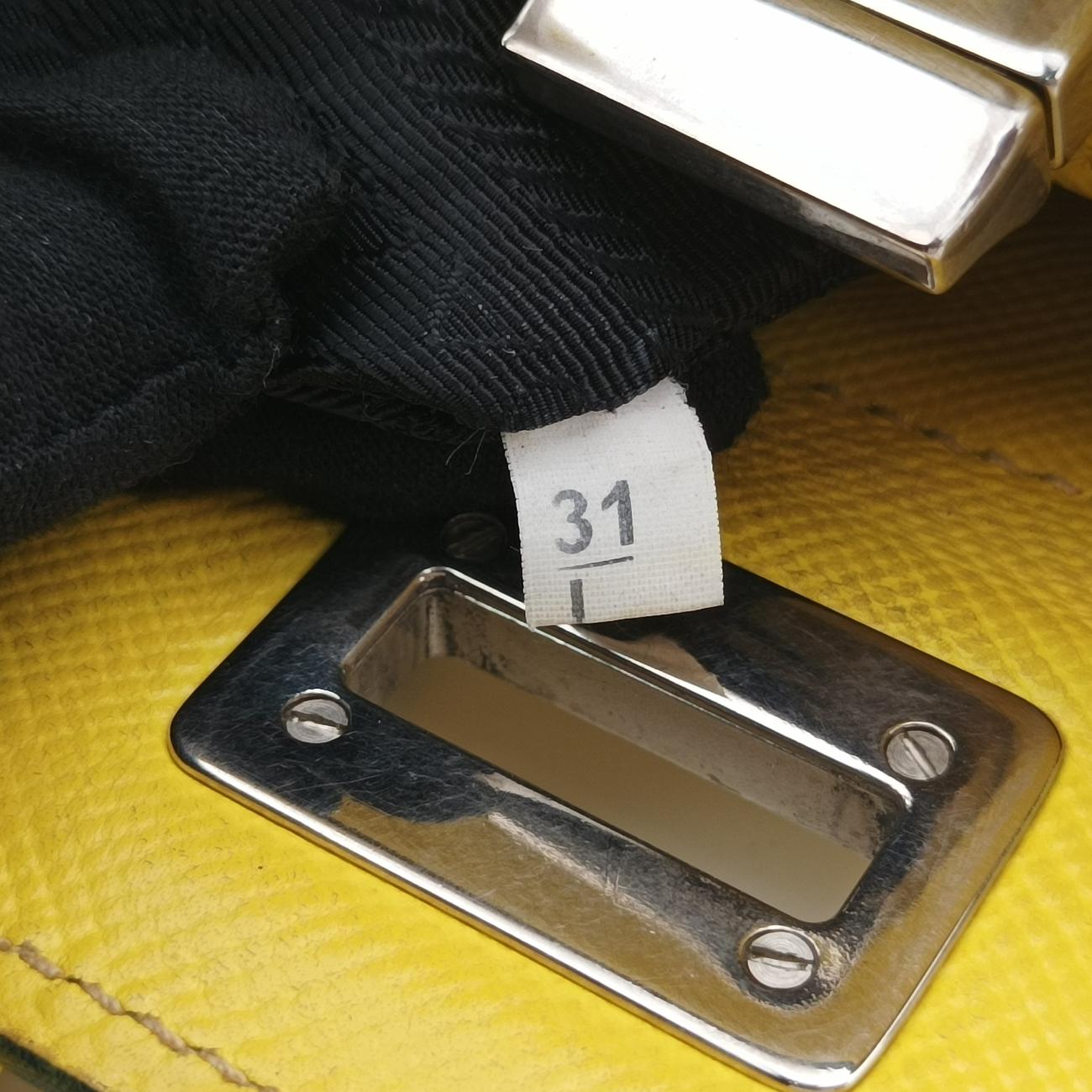 Pre-owned Prada Cuir Double　Satchel Yellow SAFFIANO　Leather BN2756 handbag | stylenewstar