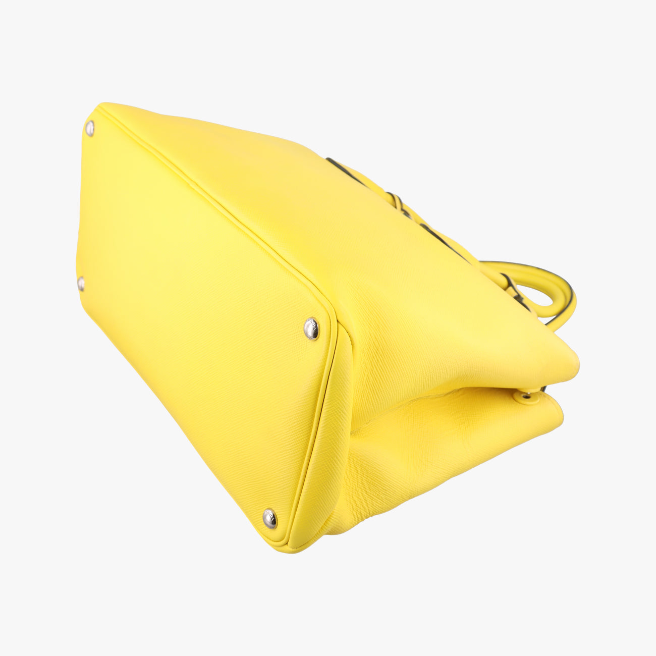 Pre-owned Prada Cuir Double　Satchel Yellow SAFFIANO　Leather BN2756 handbag | stylenewstar