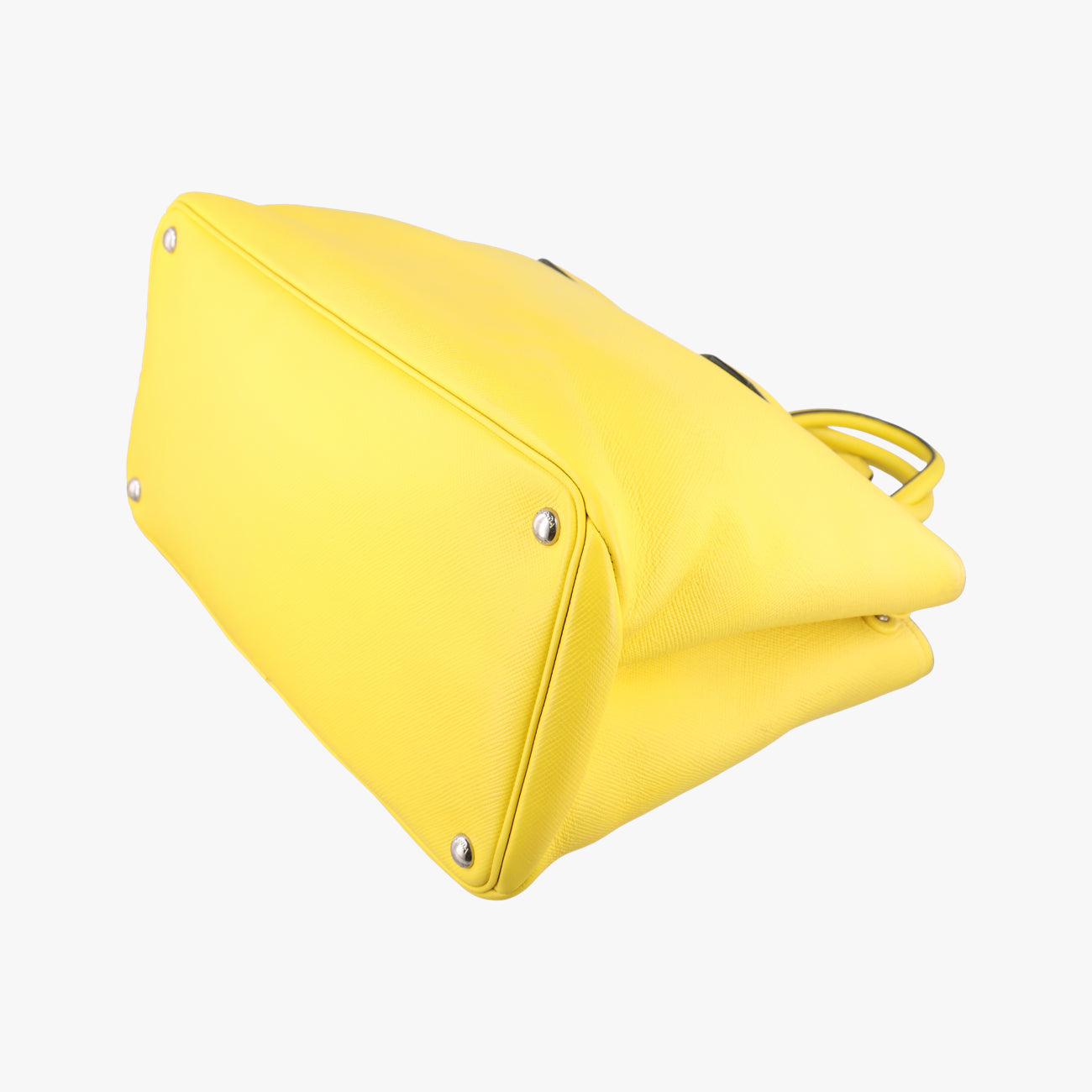 Pre-owned Prada Cuir Double　Satchel Yellow SAFFIANO　Leather BN2756 handbag | stylenewstar