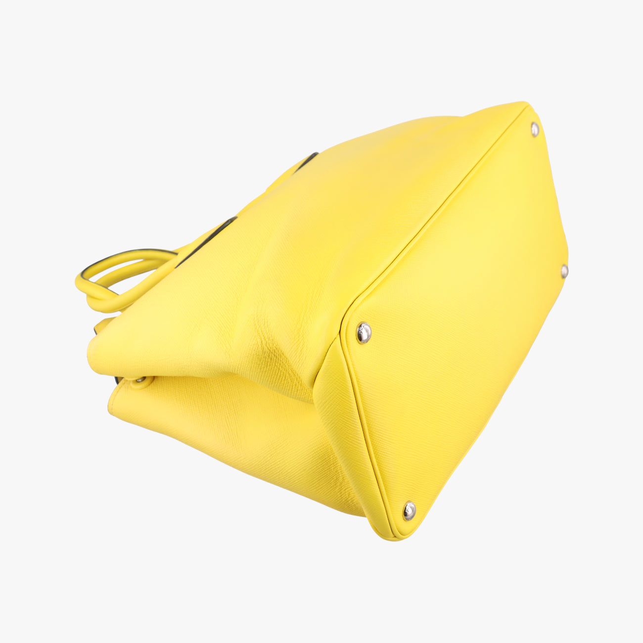 Pre-owned Prada Cuir Double　Satchel Yellow SAFFIANO　Leather BN2756 handbag | stylenewstar