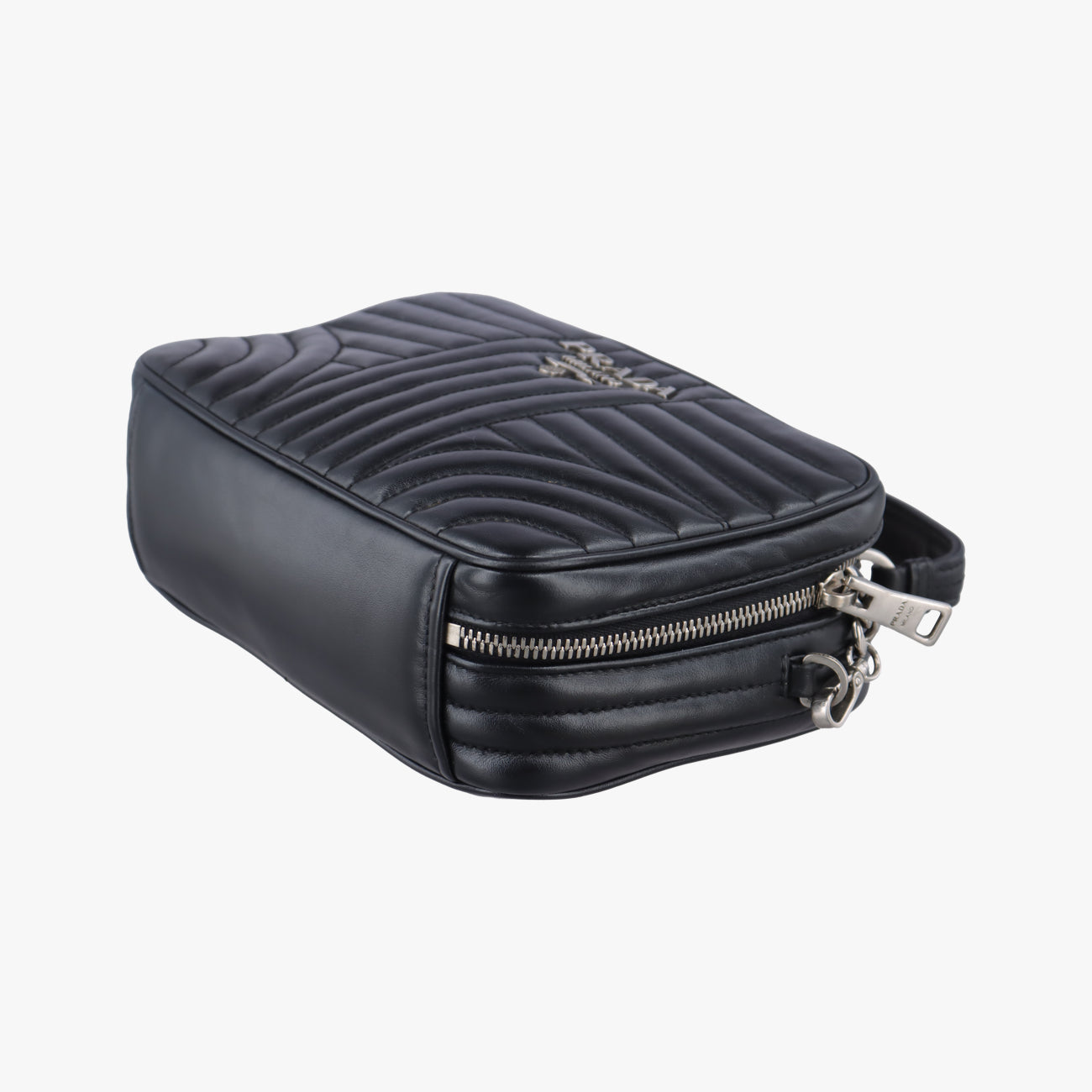 Secondhand Prada Diagramme Black Leather 1BH083 shoulderbag | stylenewstar