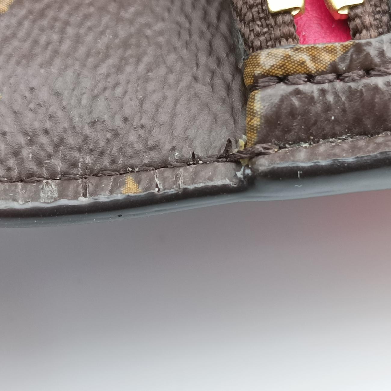 Pre-owned Louis Vuitton Pochette Weekend brown×Fuchsia Pink Monogram Canvas M62456 shoulderbag | stylenewstar