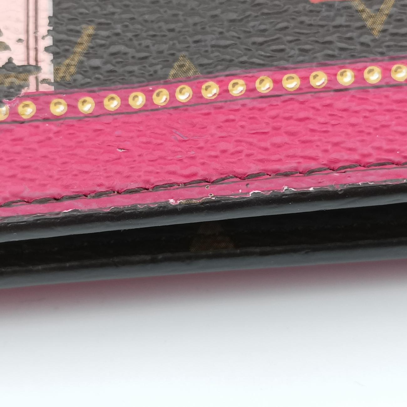 Pre-owned Louis Vuitton Pochette Weekend brown×Fuchsia Pink Monogram Canvas M62456 shoulderbag | stylenewstar