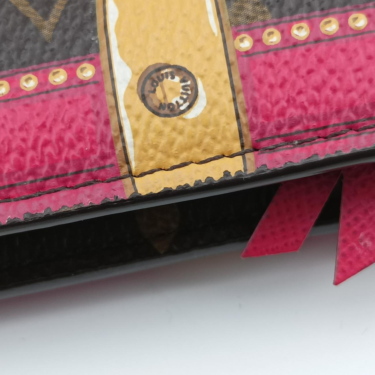 Pre-owned Louis Vuitton Pochette Weekend brown×Fuchsia Pink Monogram Canvas M62456 shoulderbag | stylenewstar