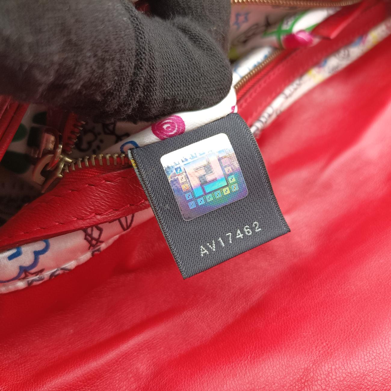 Pre-owned Fendi Baguette Red lambskin 8BR600 shoulderbag | stylenewstar