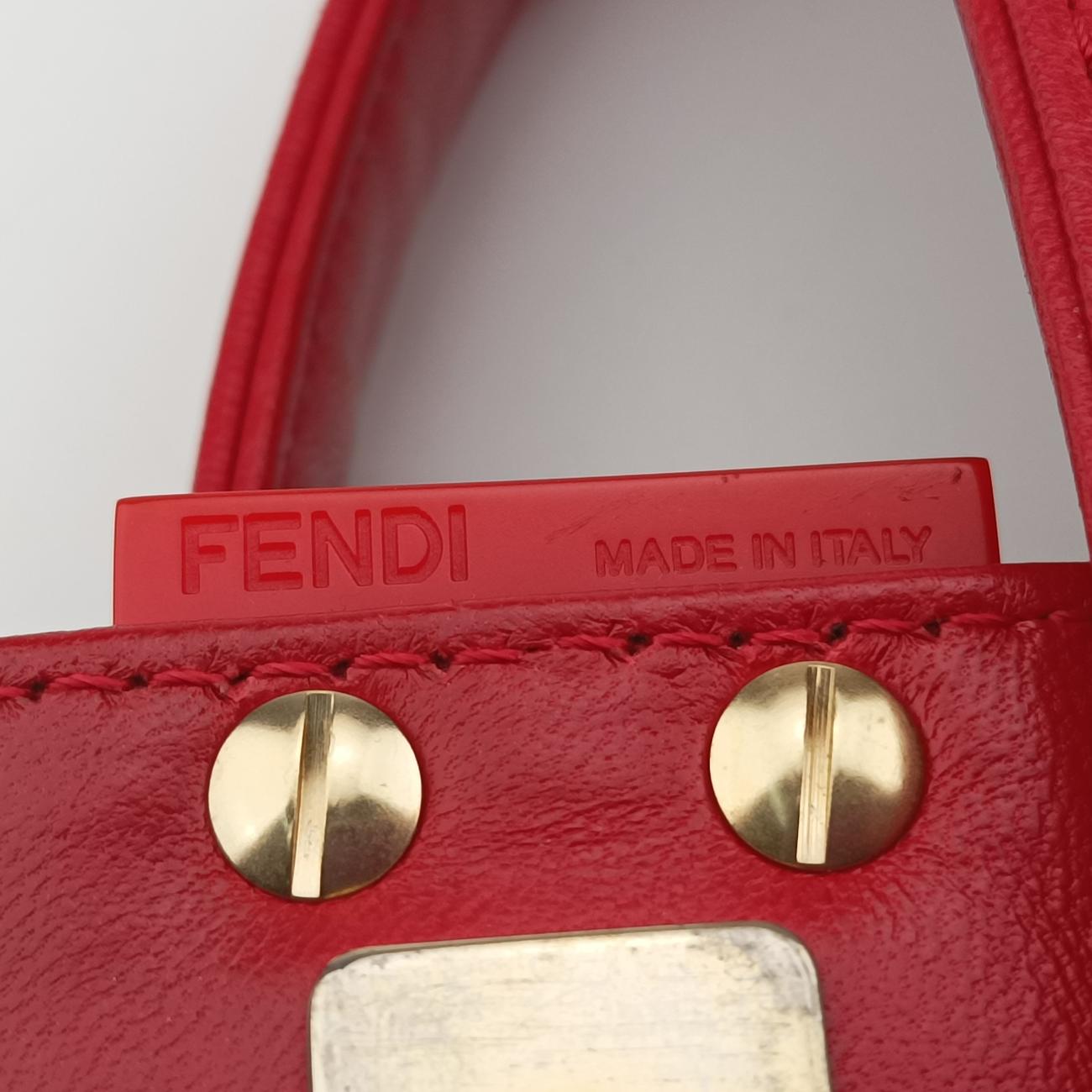 Pre-owned Fendi Baguette Red lambskin 8BR600 shoulderbag | stylenewstar