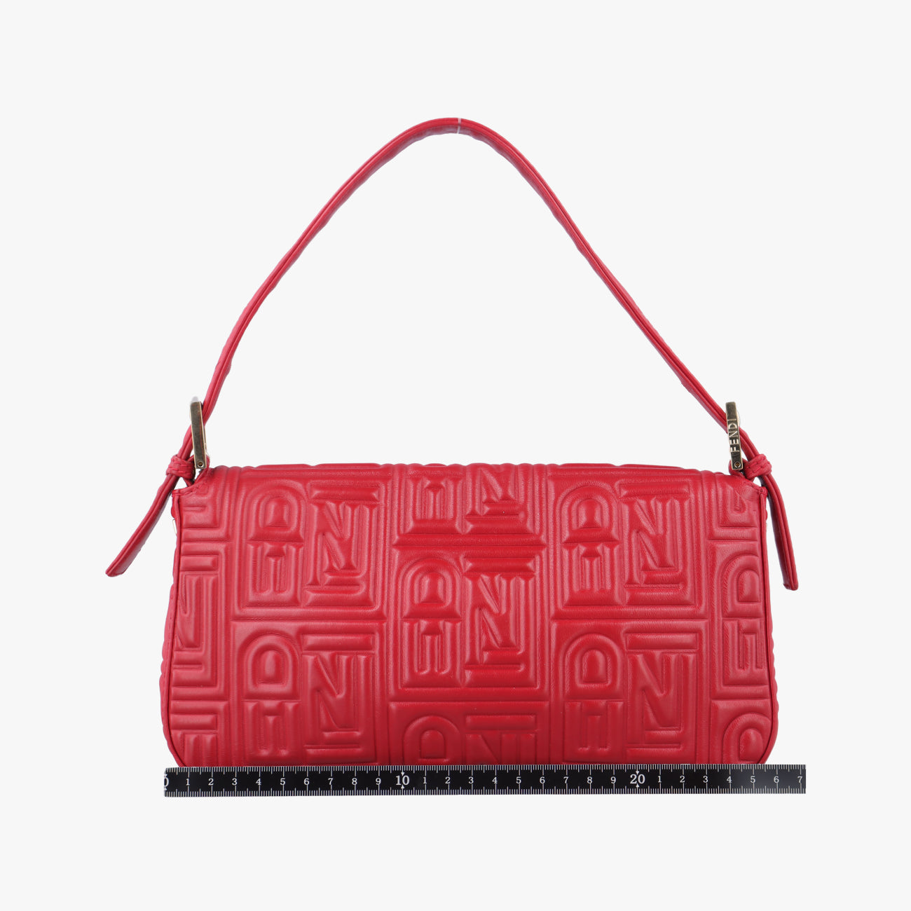 Pre-owned Fendi Baguette Red lambskin 8BR600 shoulderbag | stylenewstar