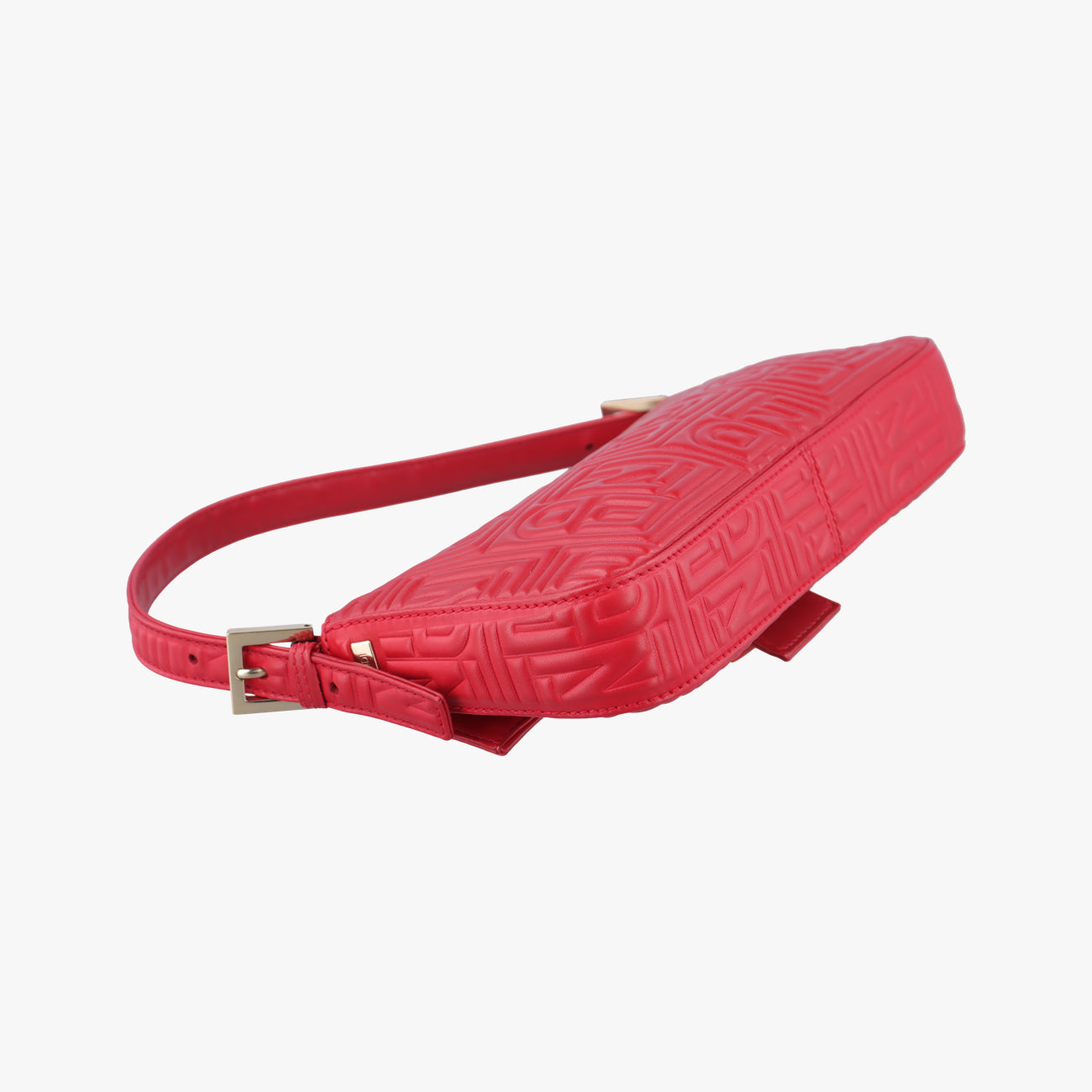 Pre-owned Fendi Baguette Red lambskin 8BR600 shoulderbag | stylenewstar