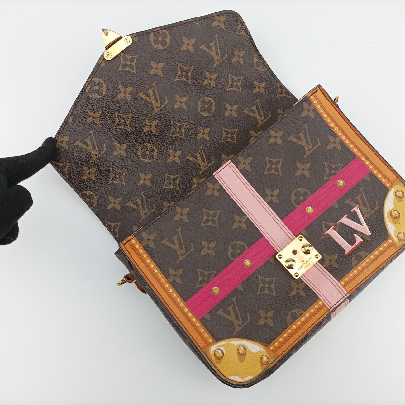 Secondhand Louis Vuitton Summer Trunk Pochette MéTIS brown×multi Monogram Canvas M43628 shoulderbag | stylenewstar