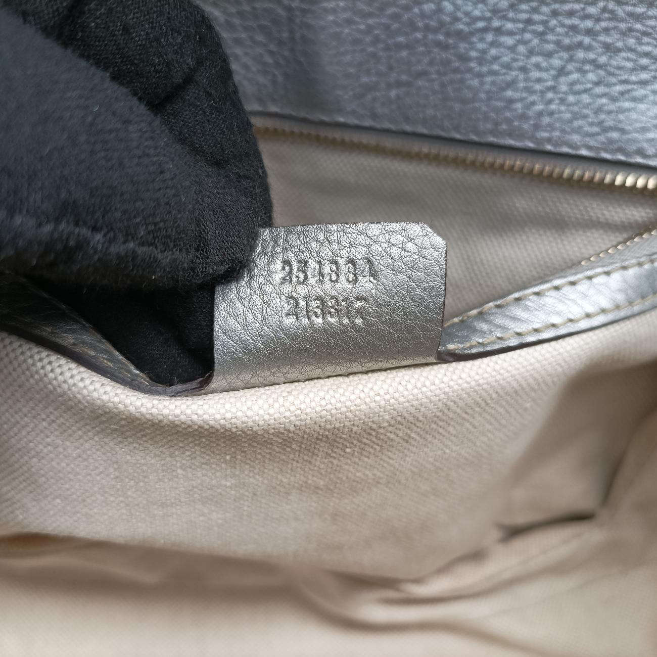 Vintage Gucci New Bamboo Beige×Silver canvas x leather 254884 shoulderbag | stylenewstar