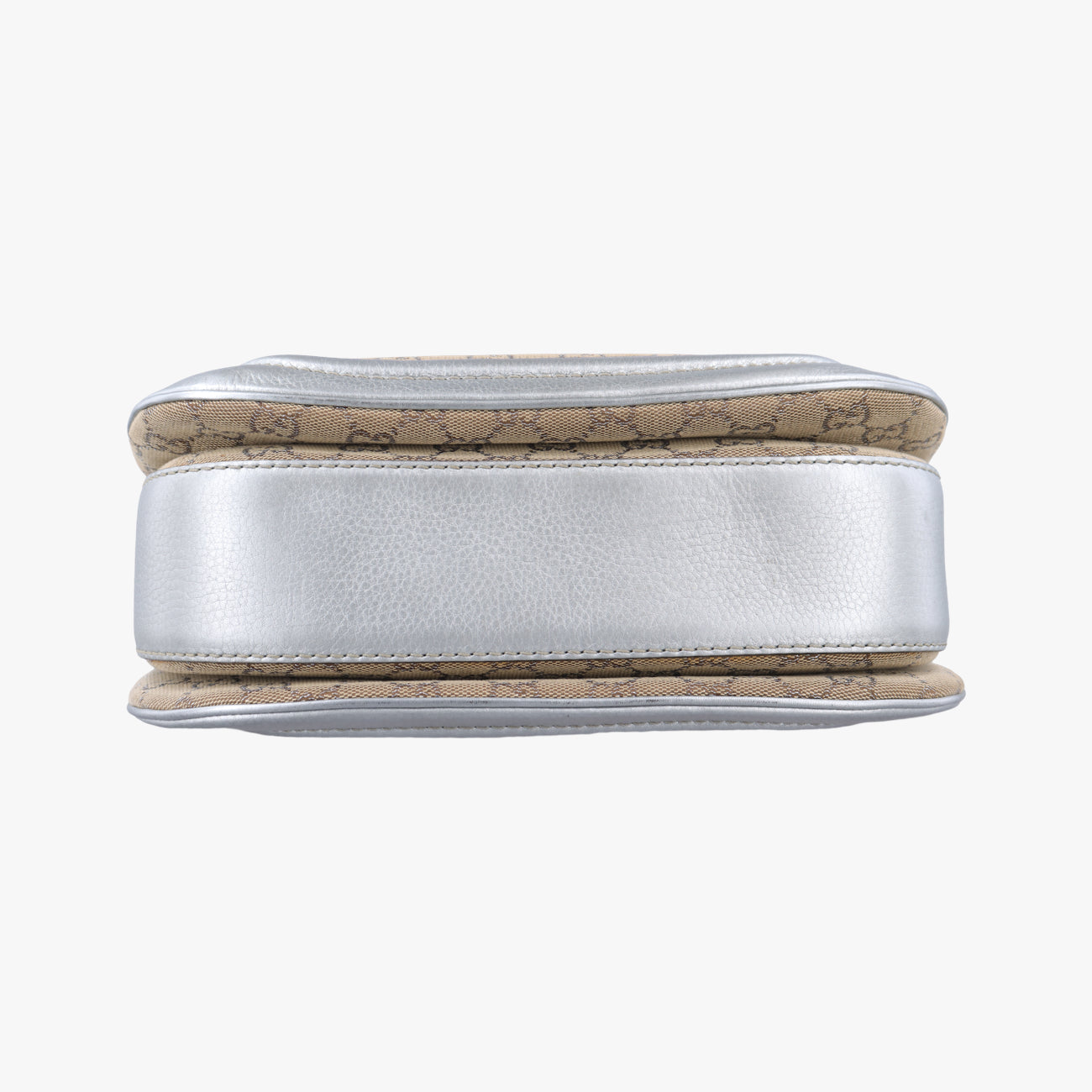 Vintage Gucci New Bamboo Beige×Silver canvas x leather 254884 shoulderbag | stylenewstar