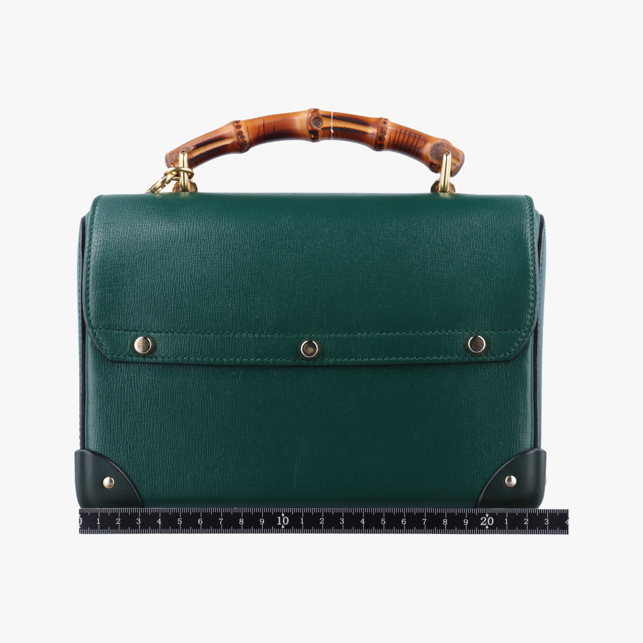 Secondhand Gucci GG flora Padlock Bamboo Green Leather 603221 shoulderbag | stylenewstar