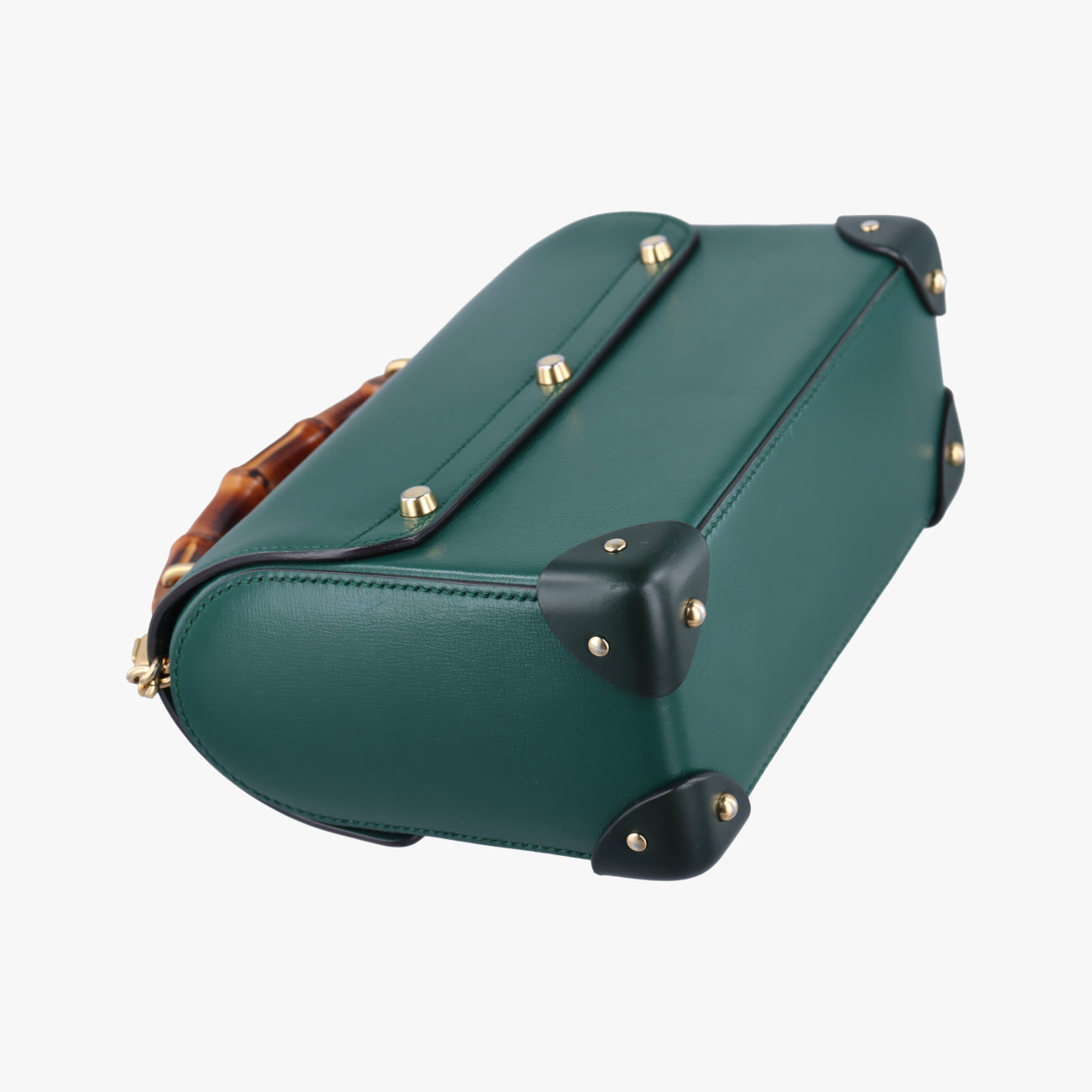 Secondhand Gucci GG flora Padlock Bamboo Green Leather 603221 shoulderbag | stylenewstar