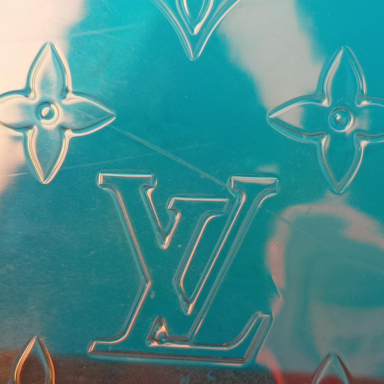 Pre-owned Louis Vuitton Soft Trunk Hologram x black Monogram Prism×calf leather M55932 shoulderbag | stylenewstar