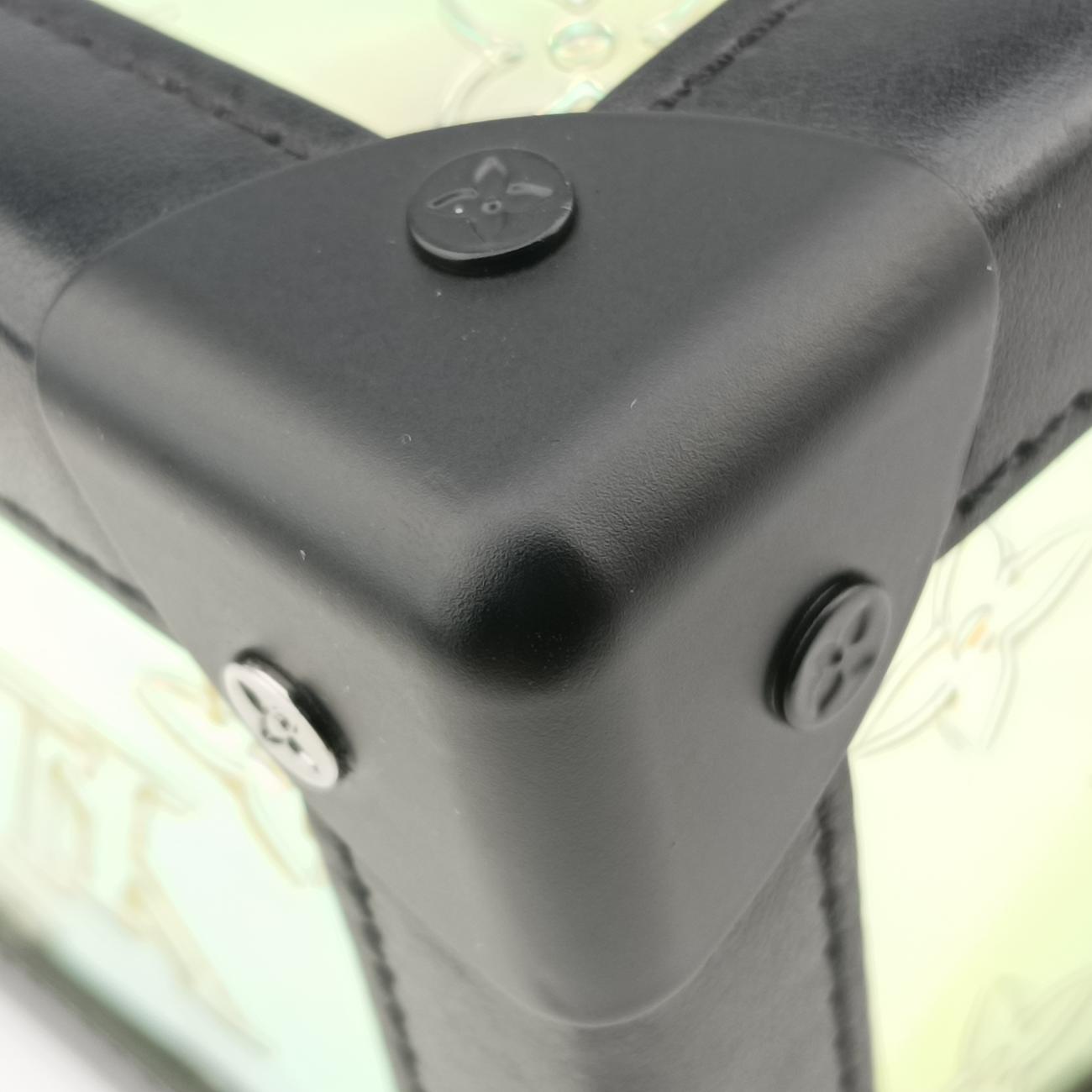 Pre-owned Louis Vuitton Soft Trunk Hologram x black Monogram Prism×calf leather M55932 shoulderbag | stylenewstar