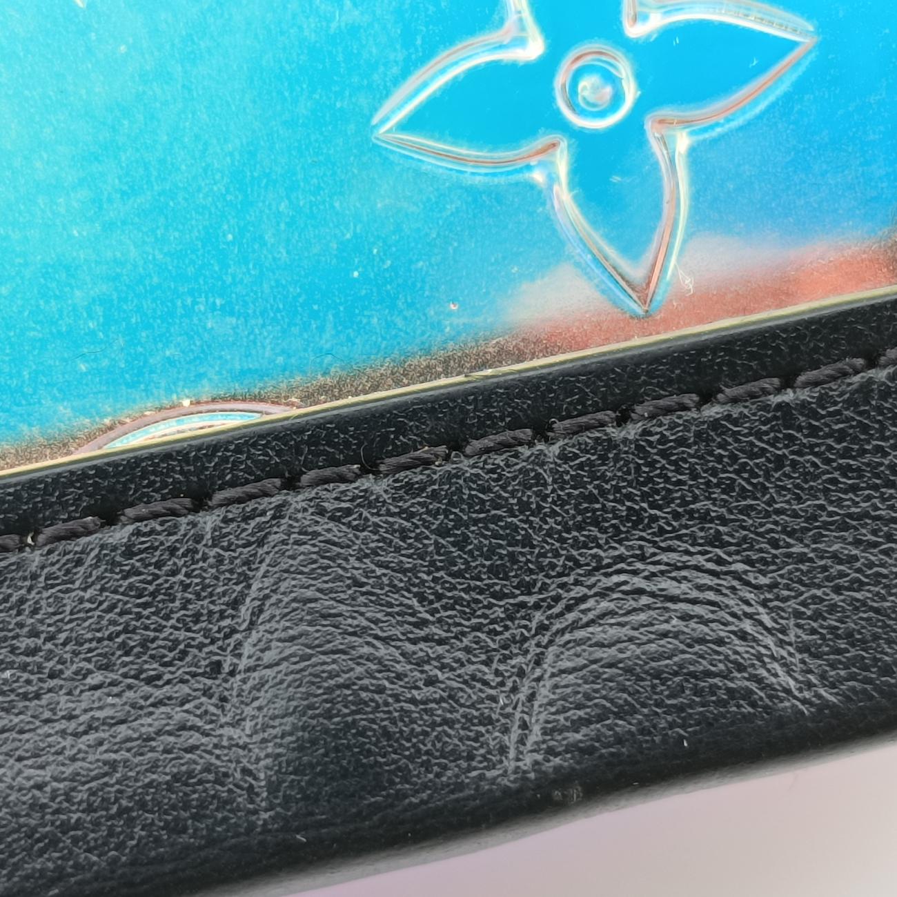 Pre-owned Louis Vuitton Soft Trunk Hologram x black Monogram Prism×calf leather M55932 shoulderbag | stylenewstar