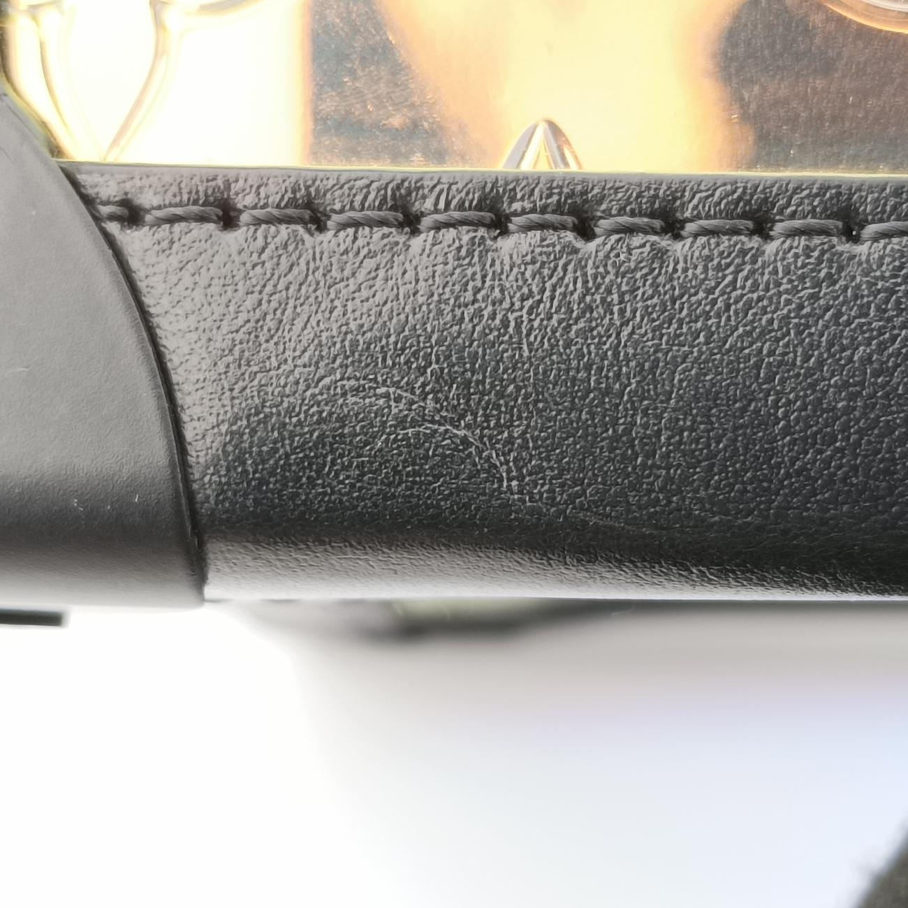 Pre-owned Louis Vuitton Soft Trunk Hologram x black Monogram Prism×calf leather M55932 shoulderbag | stylenewstar