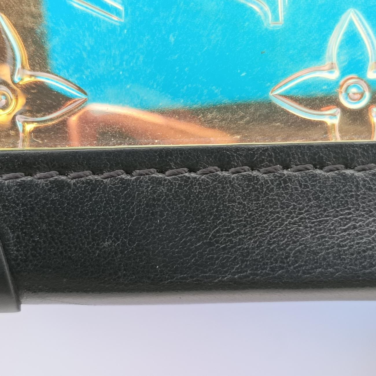 Pre-owned Louis Vuitton Soft Trunk Hologram x black Monogram Prism×calf leather M55932 shoulderbag | stylenewstar