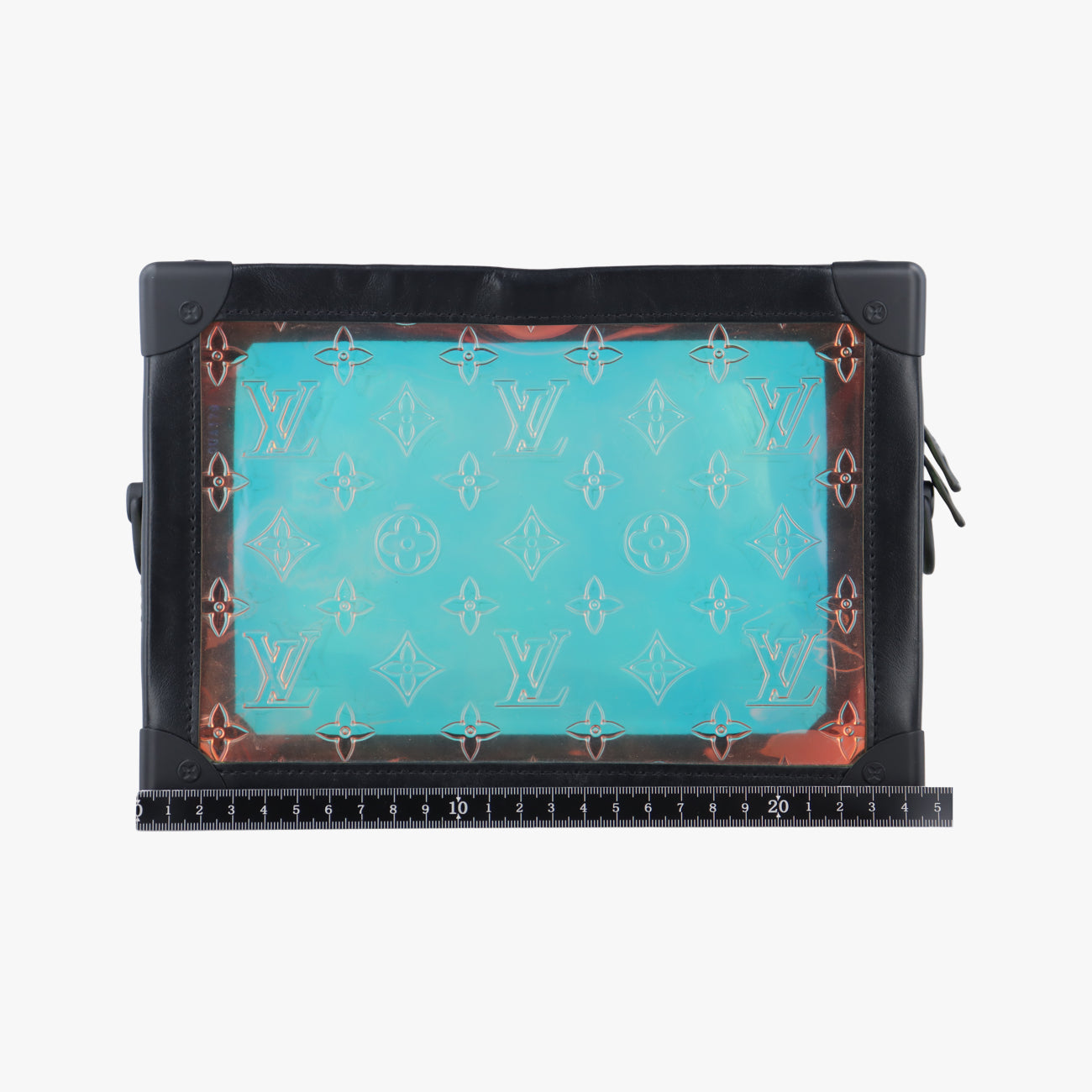 Pre-owned Louis Vuitton Soft Trunk Hologram x black Monogram Prism×calf leather M55932 shoulderbag | stylenewstar