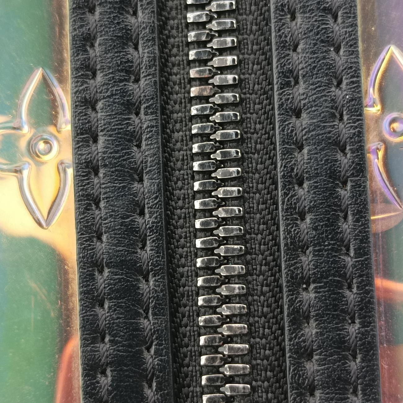 Pre-owned Louis Vuitton Soft Trunk Hologram x black Monogram Prism×calf leather M55932 shoulderbag | stylenewstar