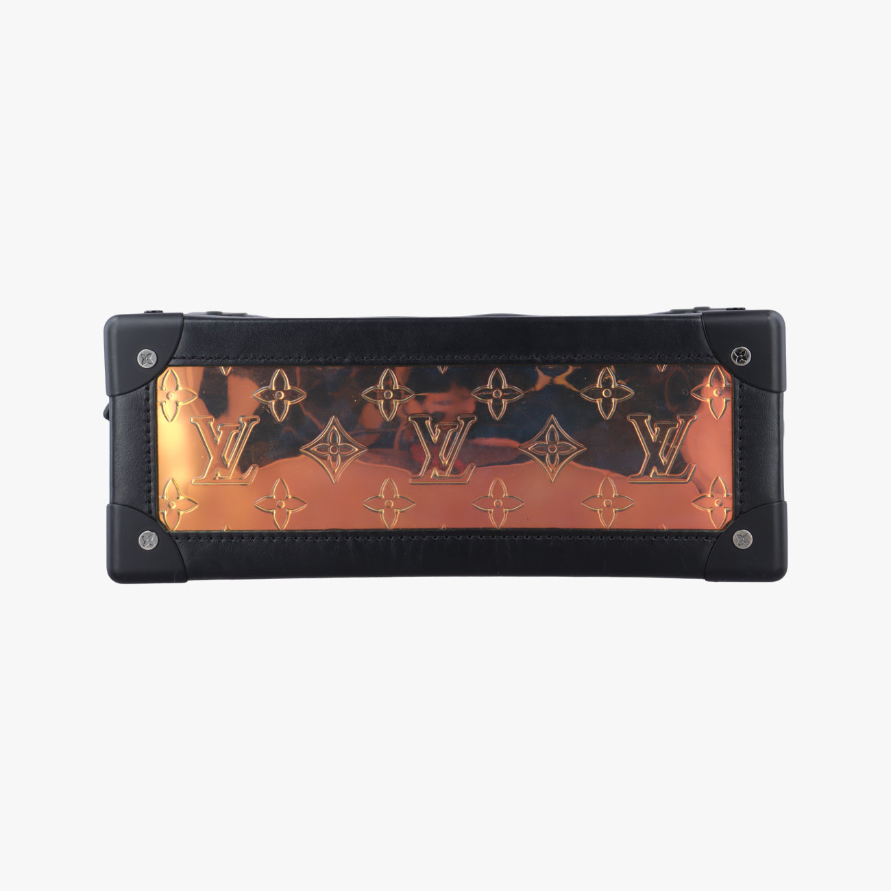 Pre-owned Louis Vuitton Soft Trunk Hologram x black Monogram Prism×calf leather M55932 shoulderbag | stylenewstar