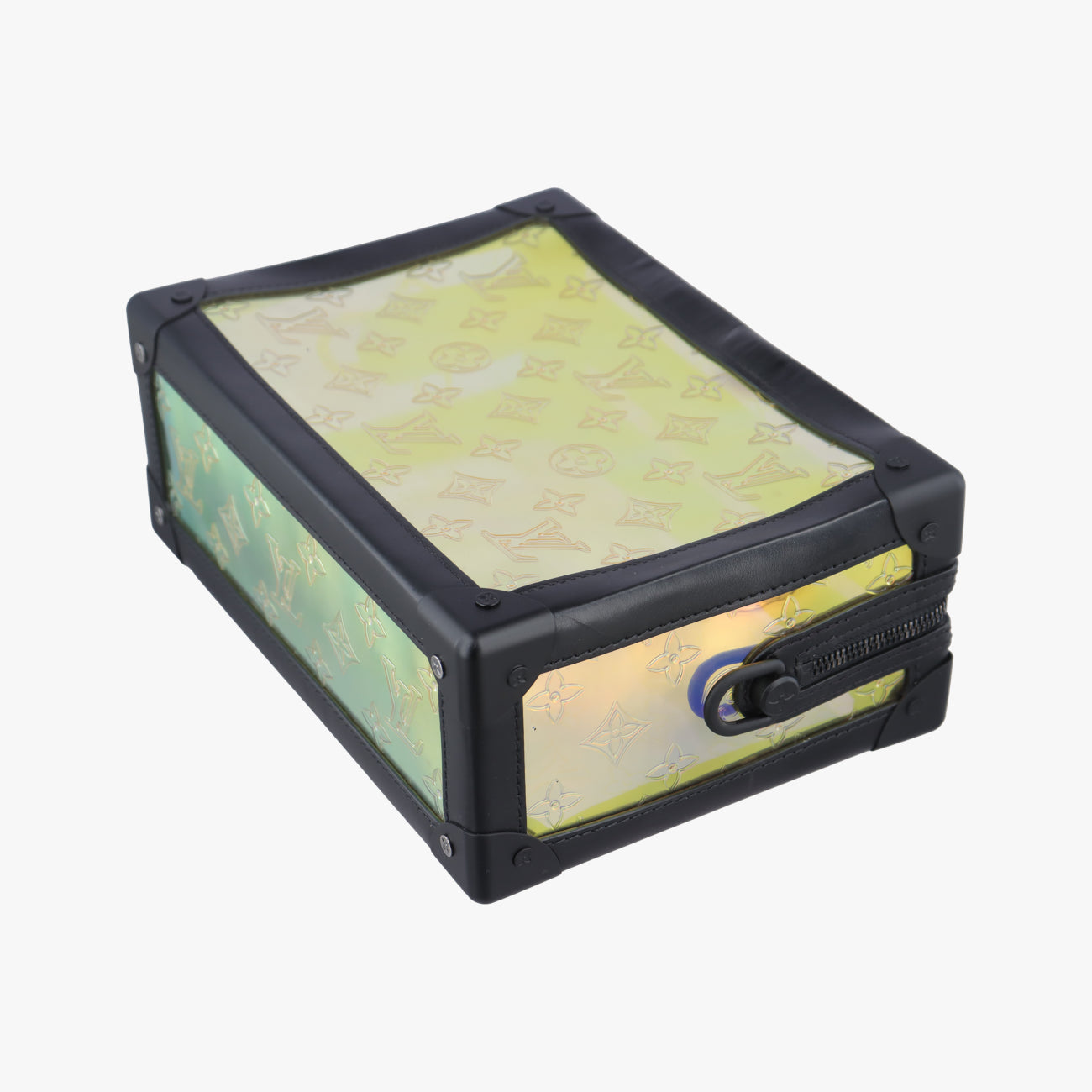 Pre-owned Louis Vuitton Soft Trunk Hologram x black Monogram Prism×calf leather M55932 shoulderbag | stylenewstar