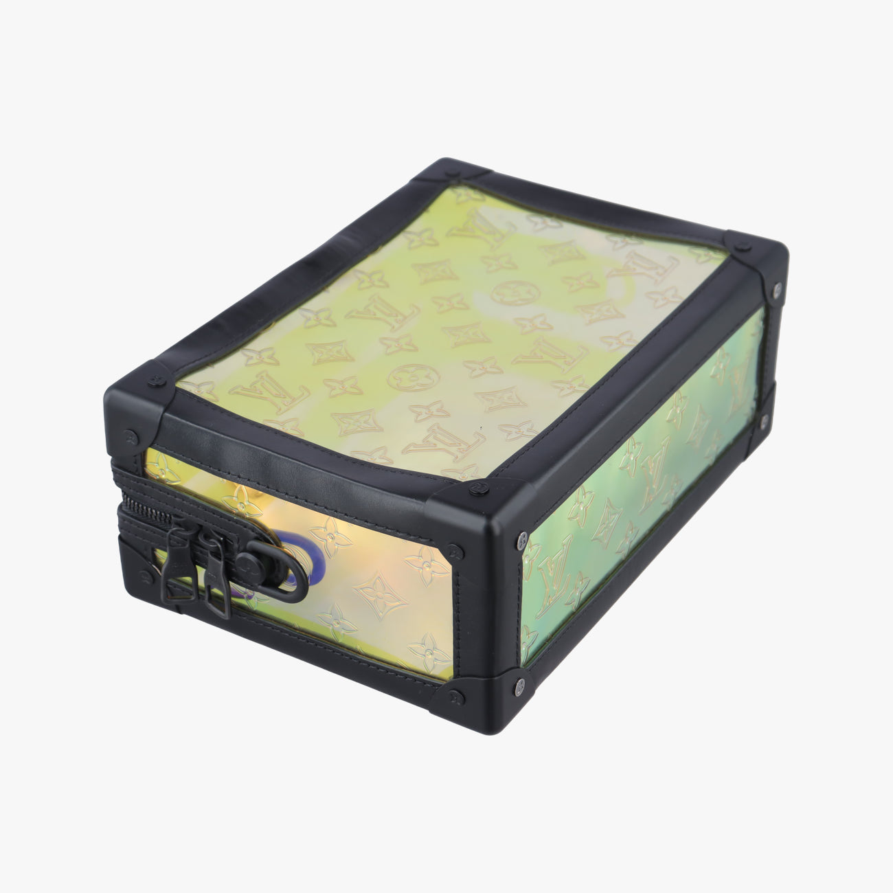 Pre-owned Louis Vuitton Soft Trunk Hologram x black Monogram Prism×calf leather M55932 shoulderbag | stylenewstar