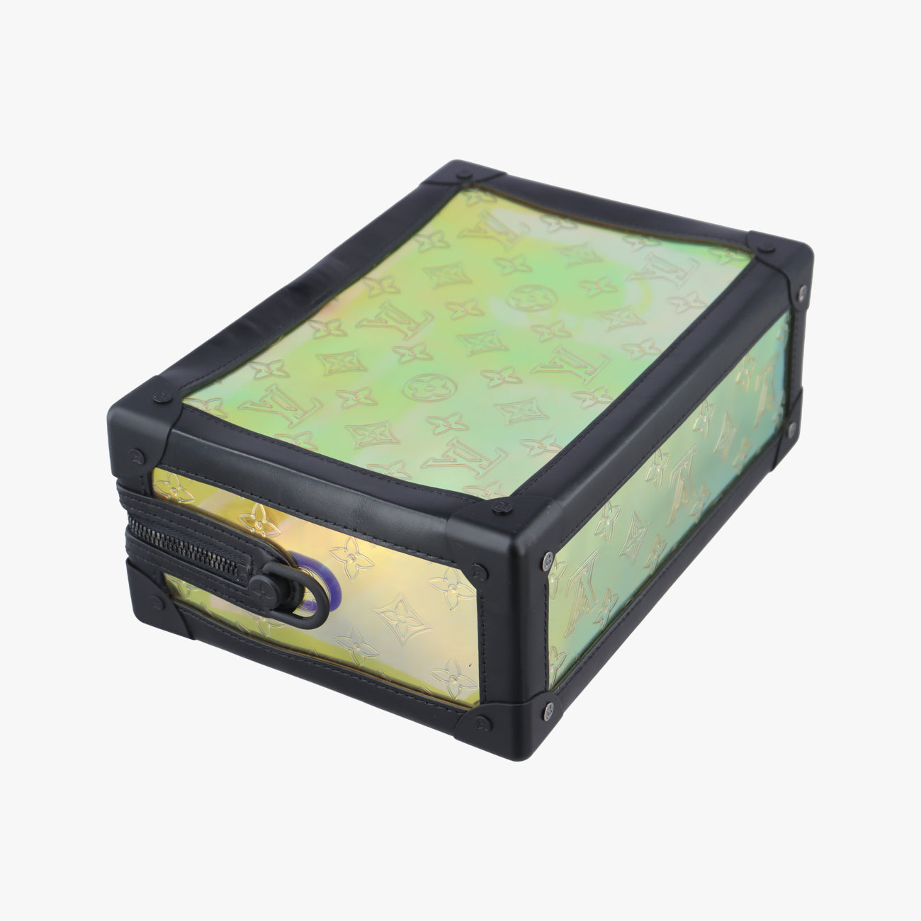 Pre-owned Louis Vuitton Soft Trunk Hologram x black Monogram Prism×calf leather M55932 shoulderbag | stylenewstar