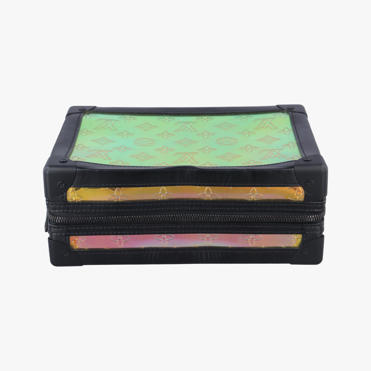 Pre-owned Louis Vuitton Soft Trunk Hologram x black Monogram Prism×calf leather M55932 shoulderbag | stylenewstar