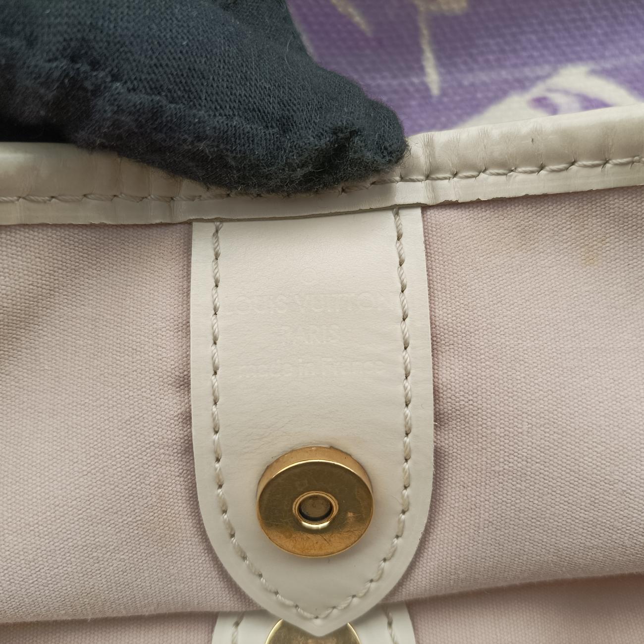 Vintage Louis Vuitton 2009 Cruise Galliera Riviera GM White × Purple × Red × Yellow Canvas × Leather M95805 handbag | stylenewstar