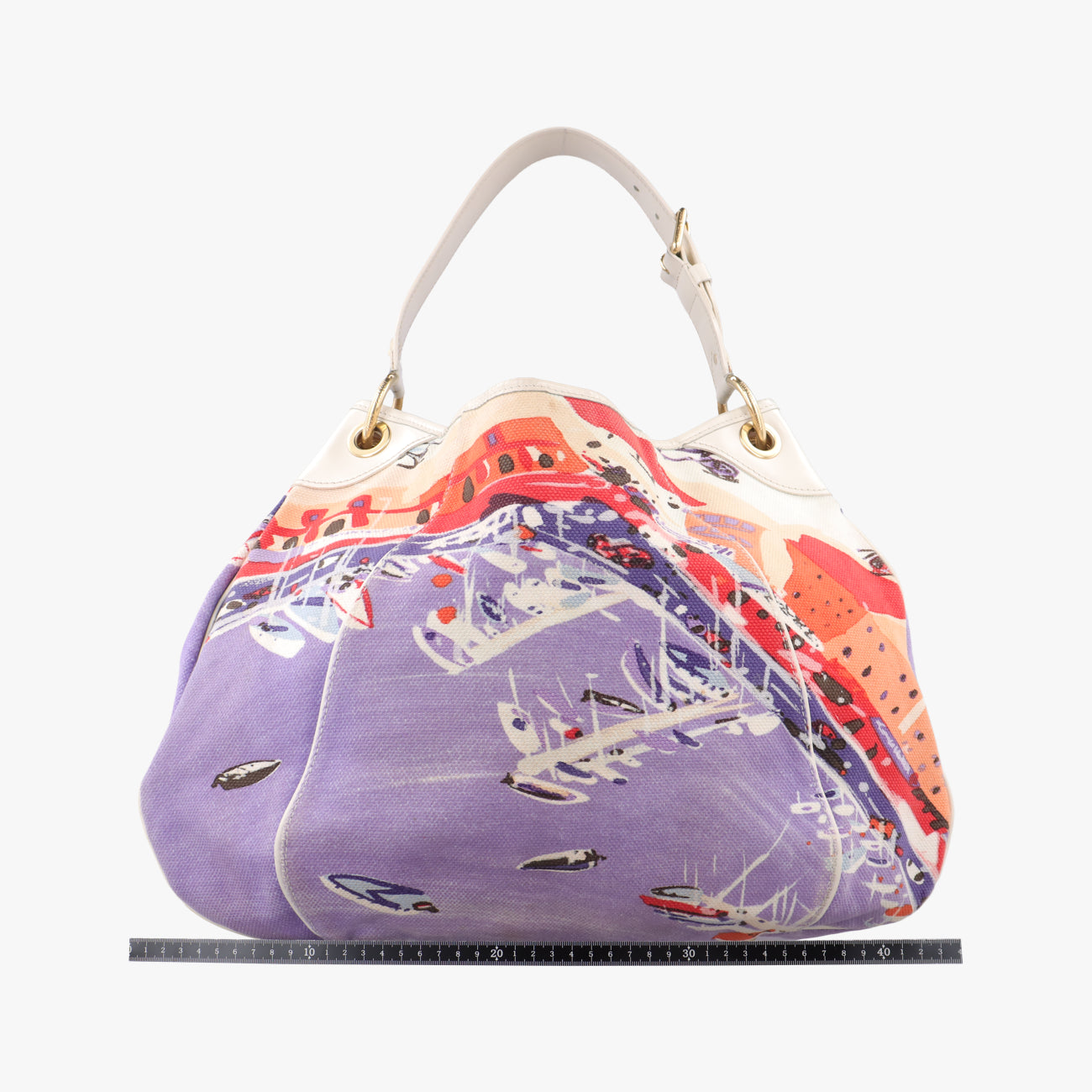 Vintage Louis Vuitton 2009 Cruise Galliera Riviera GM White × Purple × Red × Yellow Canvas × Leather M95805 handbag | stylenewstar