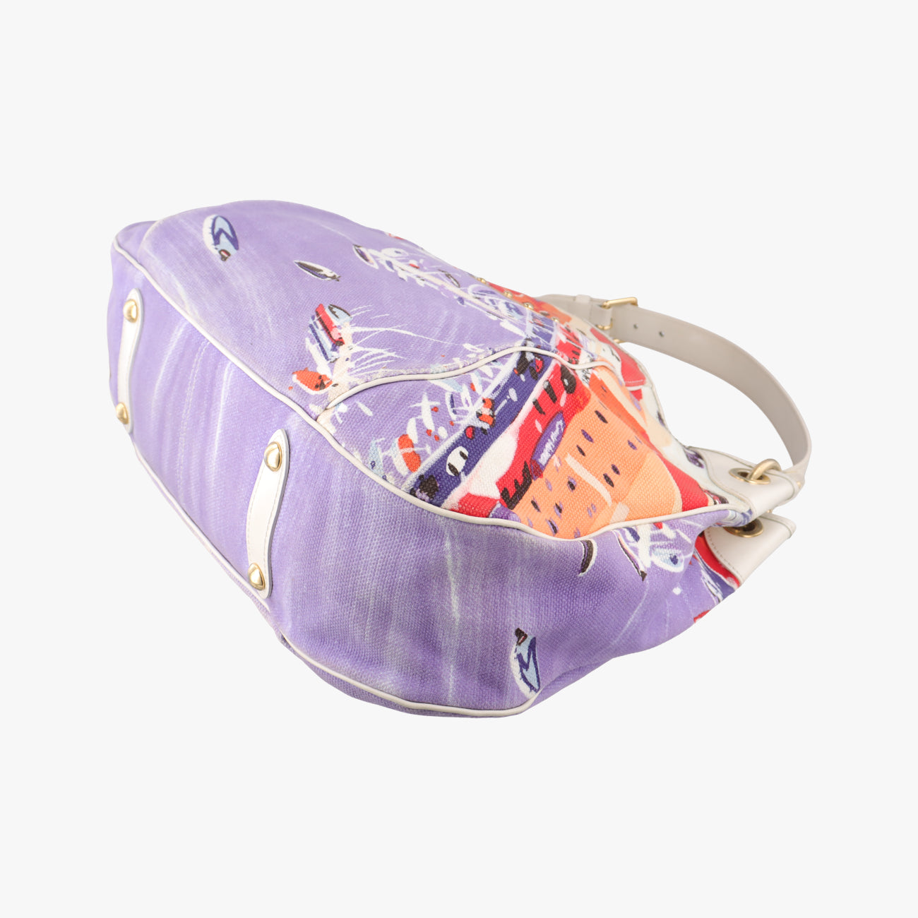 Vintage Louis Vuitton 2009 Cruise Galliera Riviera GM White × Purple × Red × Yellow Canvas × Leather M95805 handbag | stylenewstar