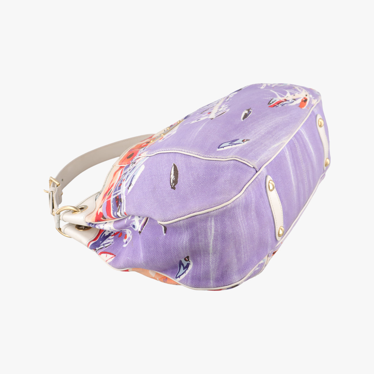 Vintage Louis Vuitton 2009 Cruise Galliera Riviera GM White × Purple × Red × Yellow Canvas × Leather M95805 handbag | stylenewstar