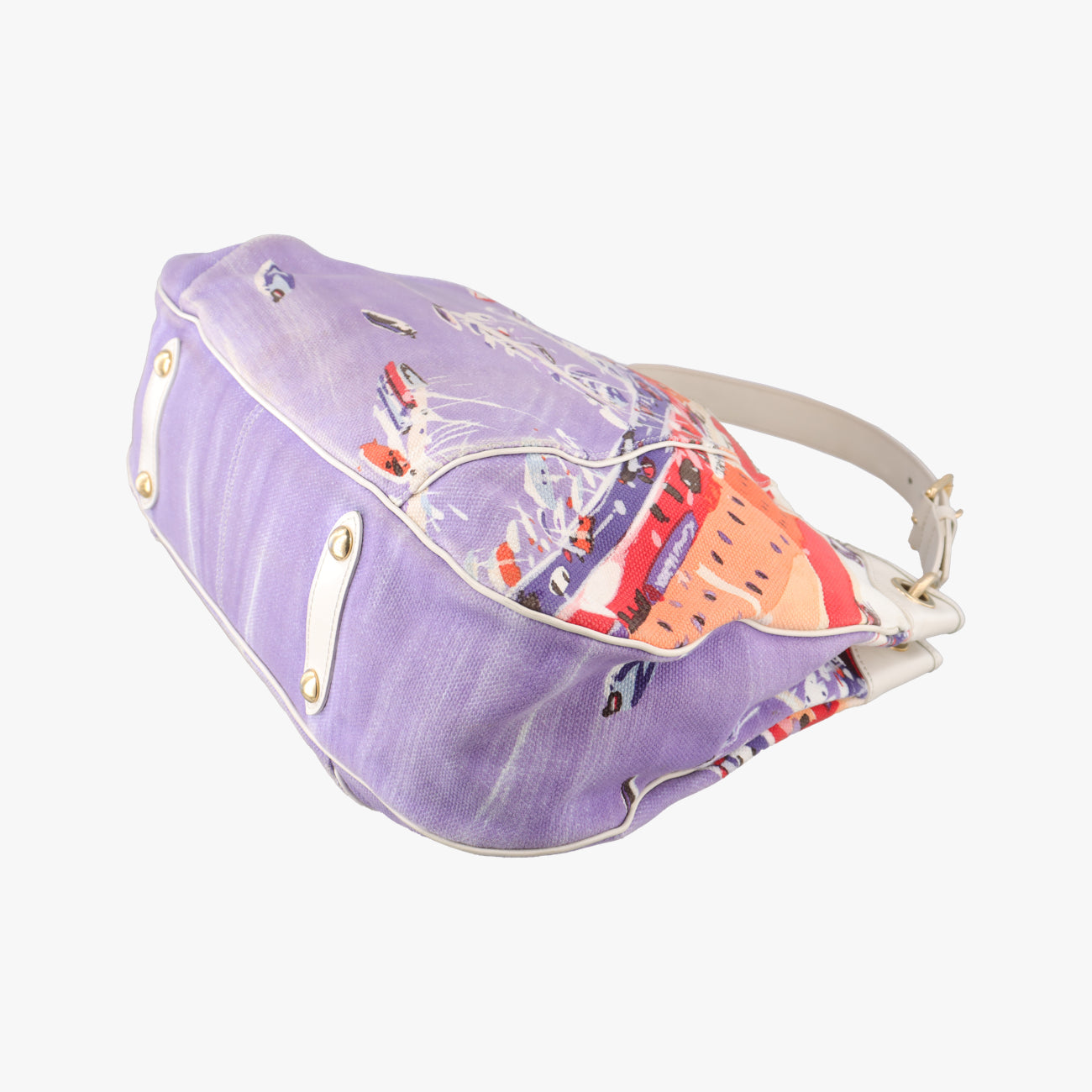 Vintage Louis Vuitton 2009 Cruise Galliera Riviera GM White × Purple × Red × Yellow Canvas × Leather M95805 handbag | stylenewstar