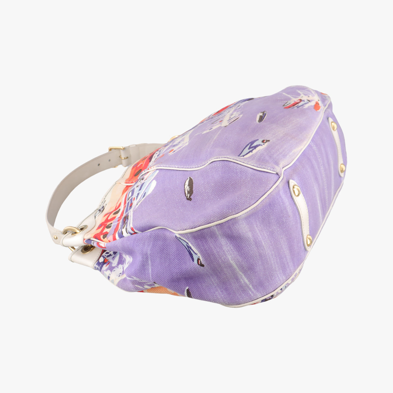 Vintage Louis Vuitton 2009 Cruise Galliera Riviera GM White × Purple × Red × Yellow Canvas × Leather M95805 handbag | stylenewstar