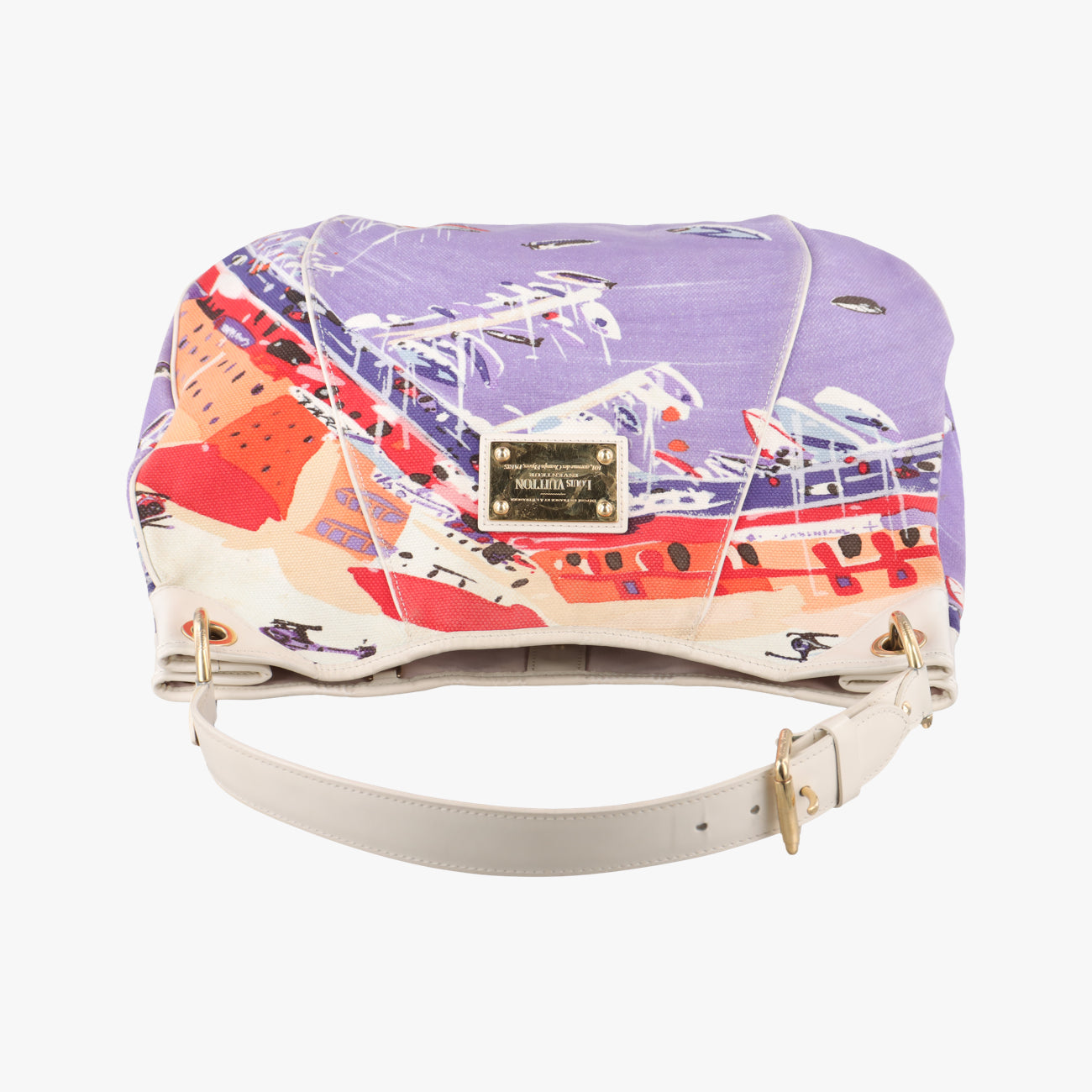 Vintage Louis Vuitton 2009 Cruise Galliera Riviera GM White × Purple × Red × Yellow Canvas × Leather M95805 handbag | stylenewstar