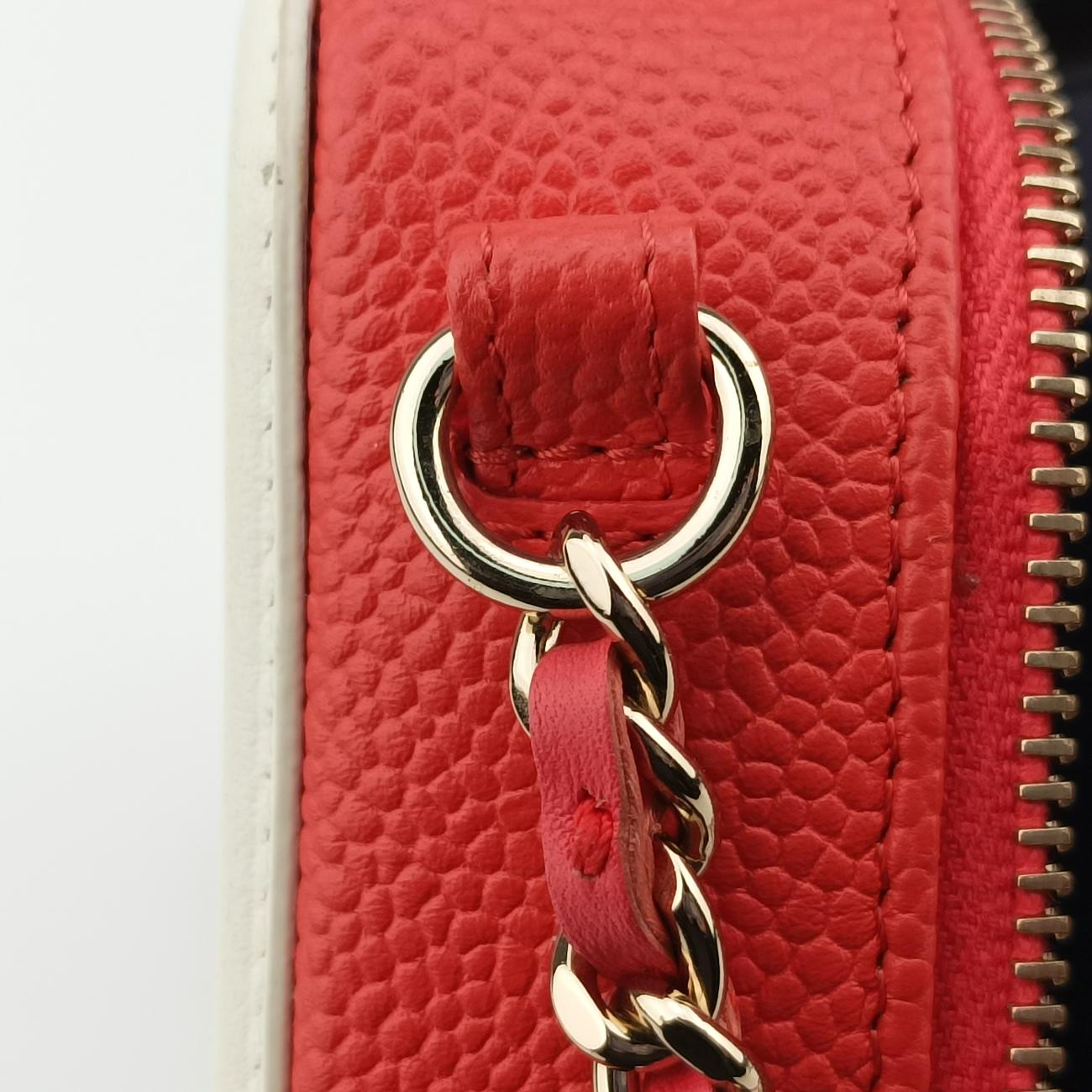 Pre-owned Chanel Filigree Vanity Case Top Handle Red x Blue x White Caviar Skin A84452 shoulderbag | stylenewstar