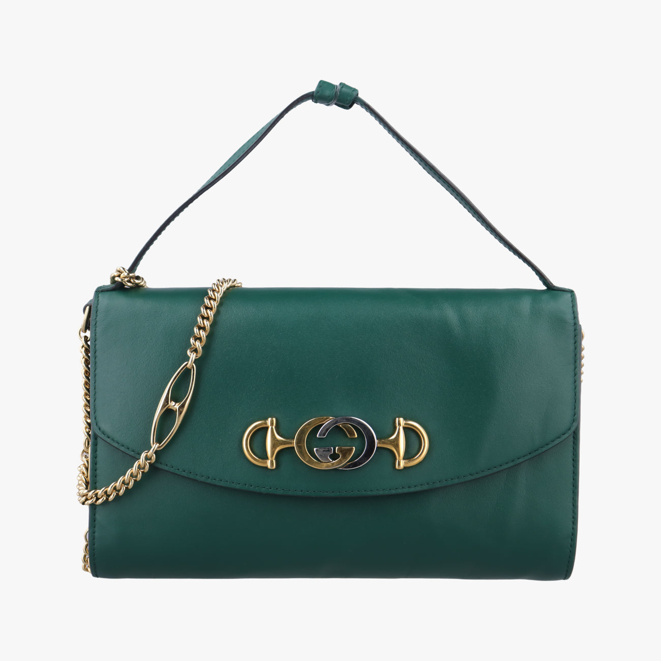 Secondhand Gucci Zumi Green Leather 572375 shoulderbag | stylenewstar