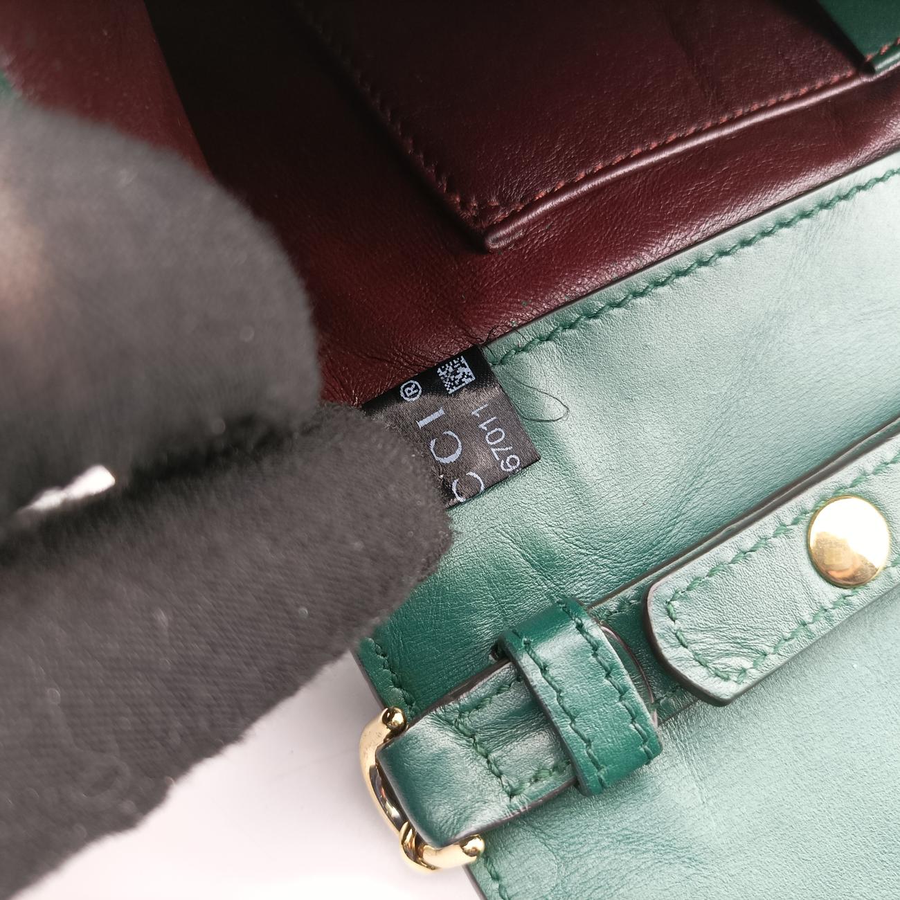 Secondhand Gucci Zumi Green Leather 572375 shoulderbag | stylenewstar