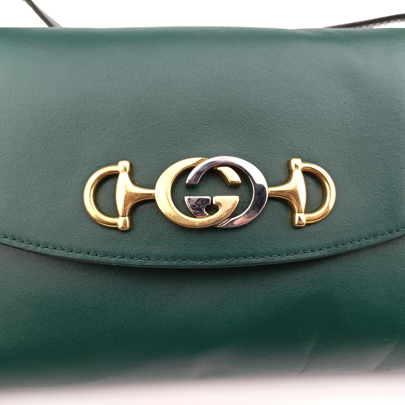 Secondhand Gucci Zumi Green Leather 572375 shoulderbag | stylenewstar
