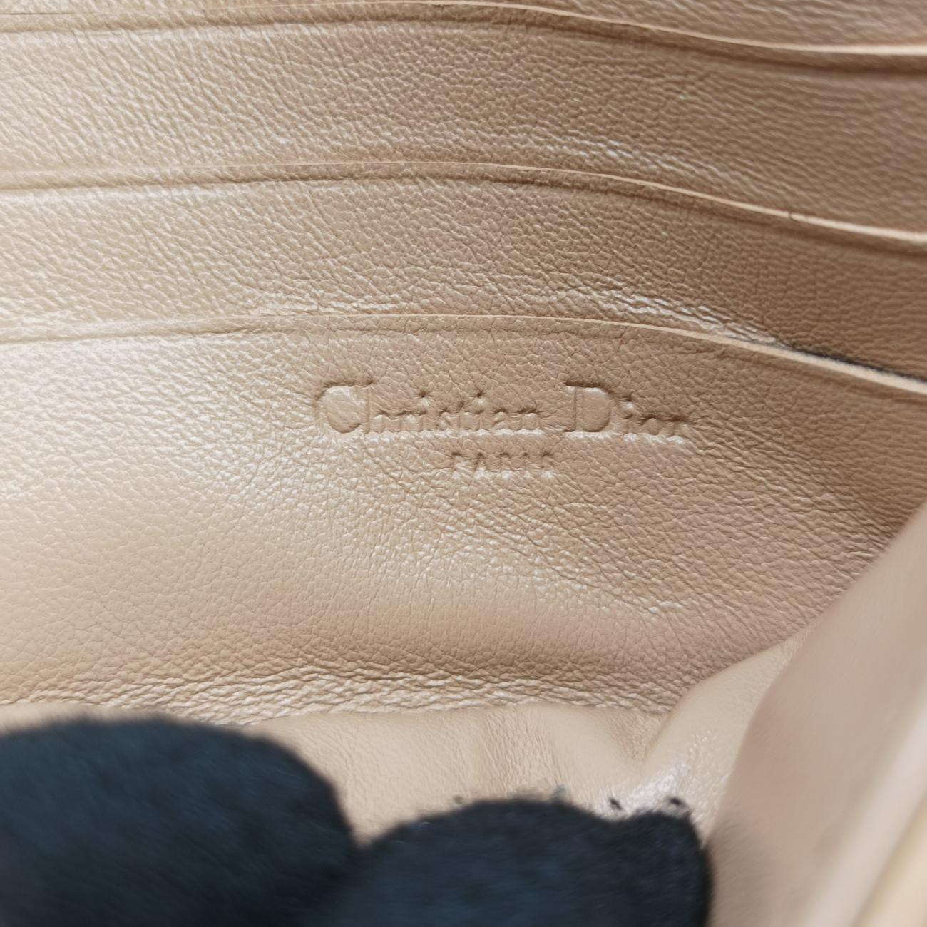 Pre-owned Christian Dior Cannage Beige Enamel  shoulderbag | stylenewstar